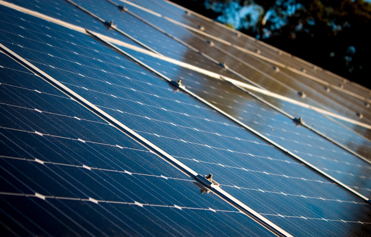 solar panels installed outdoors